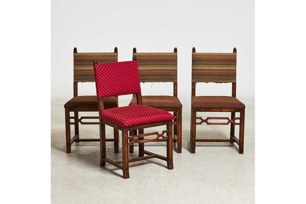 4 chairs "Roma" by Axel Einar Hjorth, 1920s, produced by AB Svenska Möbelfabrikerna Bodafors