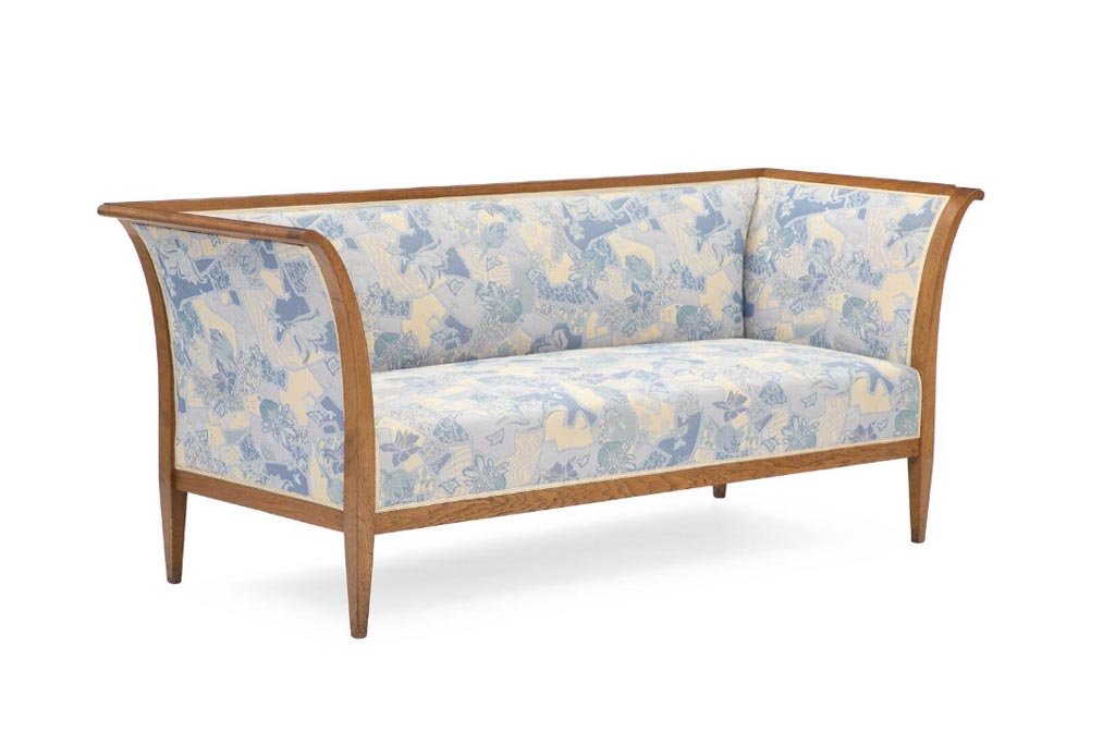 Sofa, solid oak, 1930's by Frits Henningsen, w: 190cm, would be really nice with NEW fabric!!!