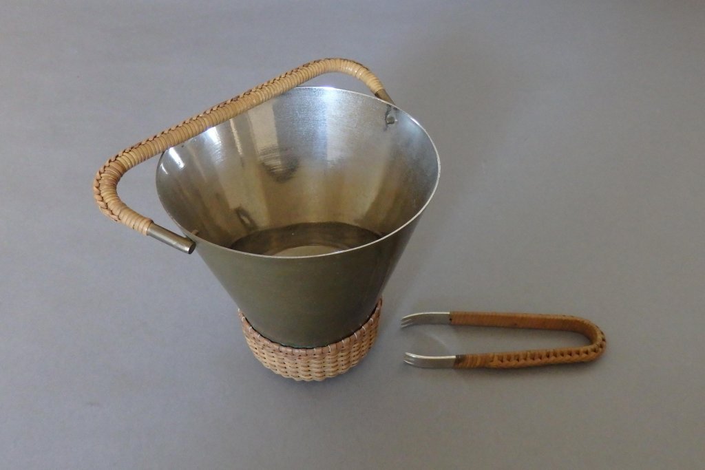 Ice Bucket with tongs 3703, H: 14cm