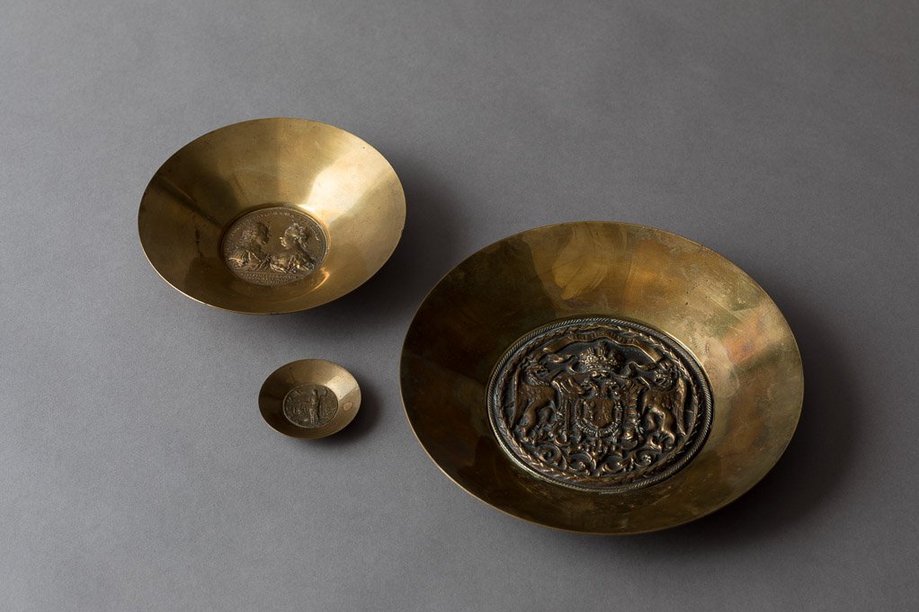 Bowls 5314, 1960s, Brass, w: 14cm + 5cm + 20cm