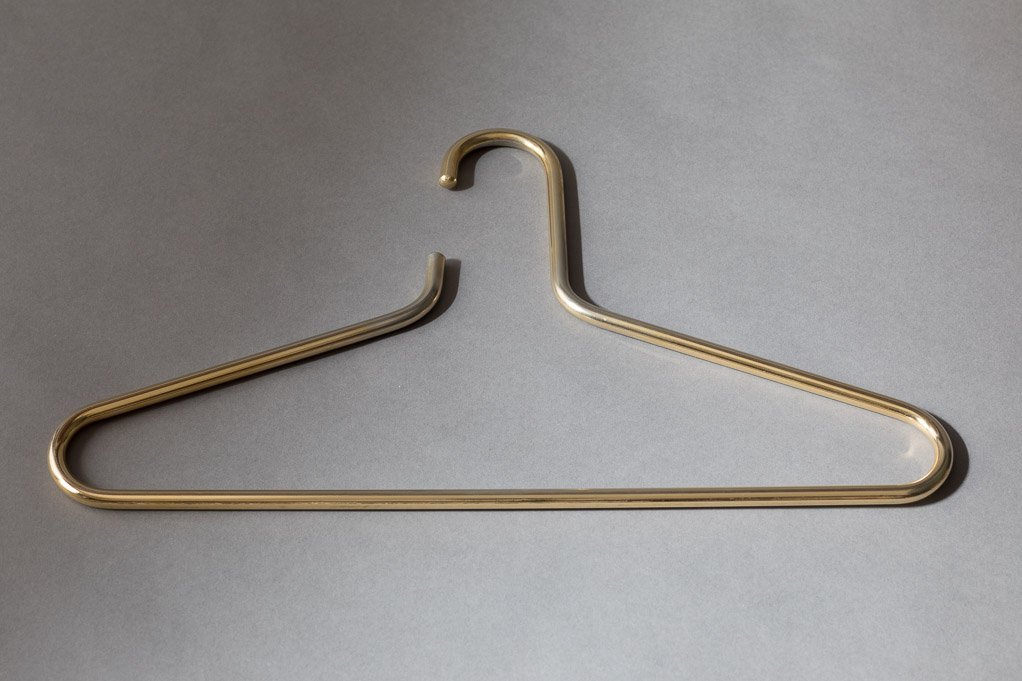 Coat Hanger, available: 6 pieces Brass + 19 pieces Chrome, w: 41cm
