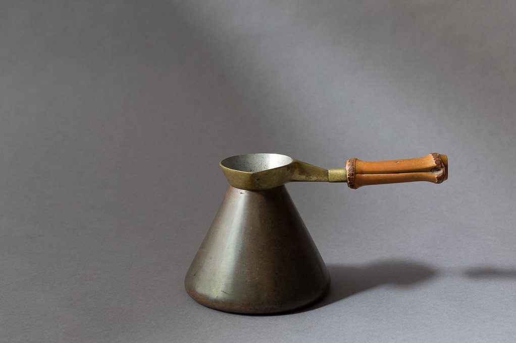 Coffeepot 4195, Brass, Bamboo, h: 13cm