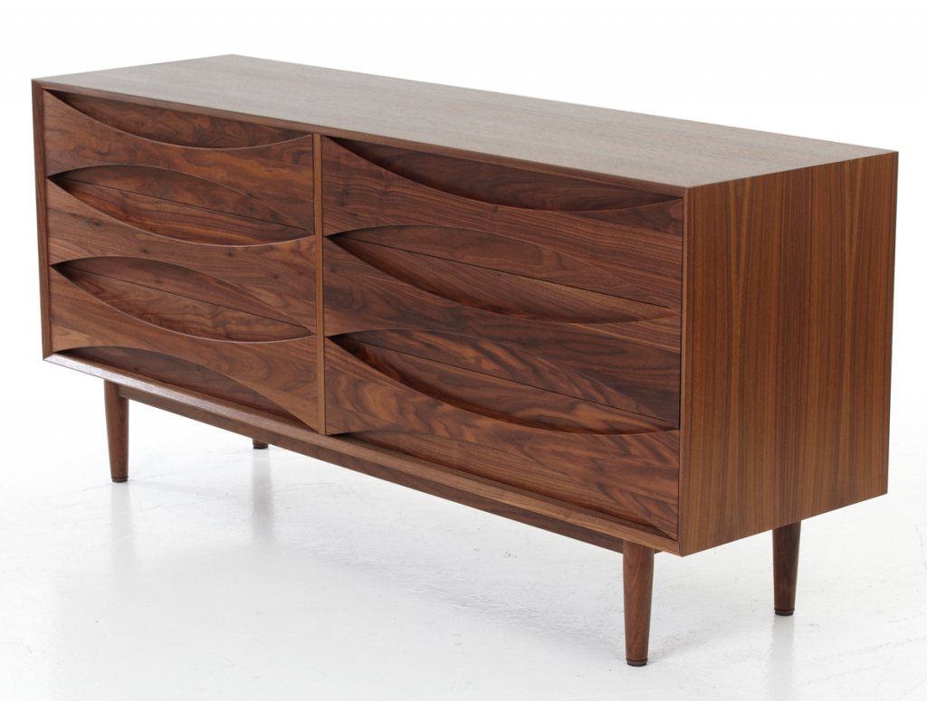 Sideboard, 1959, W: 160cm D: 50cm H: 80cm, Walnut, also in oak available - archive photo